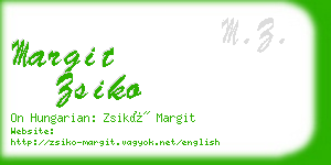 margit zsiko business card